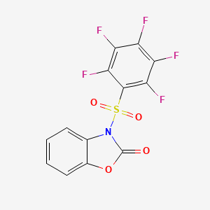 3-[(pentafluorophenyl)sulfonyl]-1,3-benzoxazol-2(3H)-one