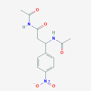 N-acetyl-3-(acetylamino)-3-(4-nitrophenyl)propanamide