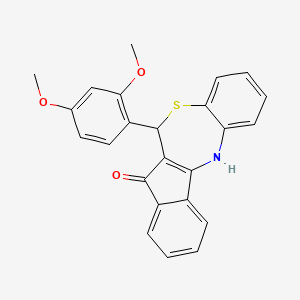 molecular formula C24H19NO3S B11192965 6-(2,4-dimethoxyphenyl)-6,12-dihydro-7H-indeno[2,1-c][1,5]benzothiazepin-7-one 