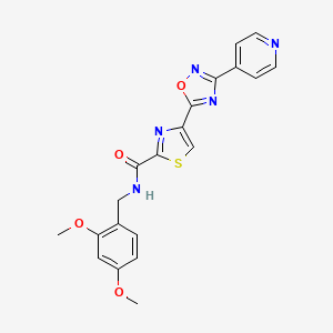 molecular formula C20H17N5O4S B11192976 N-(2,4-dimethoxybenzyl)-4-[3-(pyridin-4-yl)-1,2,4-oxadiazol-5-yl]-1,3-thiazole-2-carboxamide 