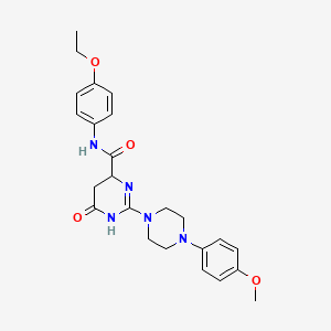 molecular formula C24H29N5O4 B11192984 N-(4-ethoxyphenyl)-2-[4-(4-methoxyphenyl)piperazin-1-yl]-6-oxo-3,4,5,6-tetrahydropyrimidine-4-carboxamide 