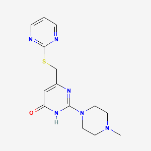 2-(4-Methylpiperazin-1-yl)-6-[(pyrimidin-2-ylsulfanyl)methyl]pyrimidin-4-ol