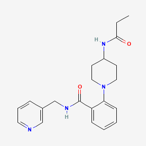 molecular formula C21H26N4O2 B11192992 2-(4-Propanamidopiperidin-1-YL)-N-[(pyridin-3-YL)methyl]benzamide CAS No. 1017060-33-1