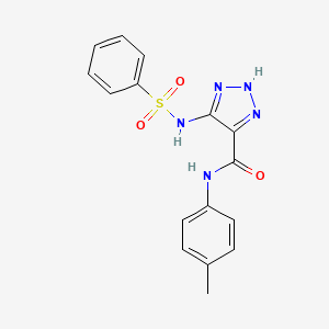 5-Benzenesulfonamido-N-(4-methylphenyl)-1H-1,2,3-triazole-4-carboxamide