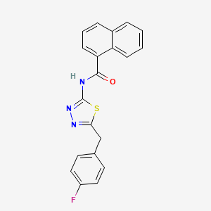 N-[5-(4-fluorobenzyl)-1,3,4-thiadiazol-2-yl]naphthalene-1-carboxamide