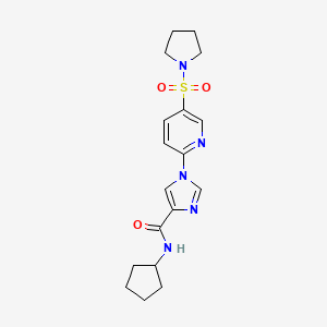 N-cyclopentyl-1-(5-(pyrrolidin-1-ylsulfonyl)pyridin-2-yl)-1H-imidazole-4-carboxamide