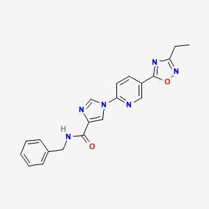 N-benzyl-1-[5-(3-ethyl-1,2,4-oxadiazol-5-yl)pyridin-2-yl]-1H-imidazole-4-carboxamide