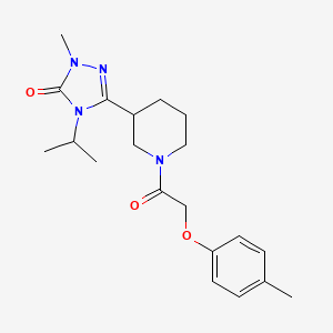 4-isopropyl-1-methyl-3-(1-(2-(p-tolyloxy)acetyl)piperidin-3-yl)-1H-1,2,4-triazol-5(4H)-one