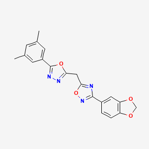 3-(1,3-Benzodioxol-5-yl)-5-{[5-(3,5-dimethylphenyl)-1,3,4-oxadiazol-2-yl]methyl}-1,2,4-oxadiazole