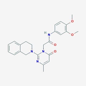 2-[2-(3,4-dihydroisoquinolin-2(1H)-yl)-4-methyl-6-oxopyrimidin-1(6H)-yl]-N-(3,4-dimethoxyphenyl)acetamide