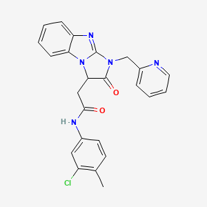 N-(3-chloro-4-methylphenyl)-2-[2-oxo-1-(pyridin-2-ylmethyl)-2,3-dihydro-1H-imidazo[1,2-a]benzimidazol-3-yl]acetamide