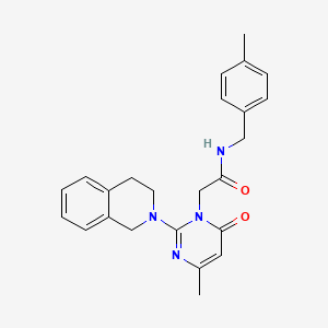 2-[2-(3,4-dihydroisoquinolin-2(1H)-yl)-4-methyl-6-oxopyrimidin-1(6H)-yl]-N-(4-methylbenzyl)acetamide