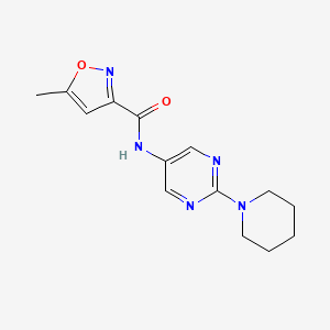 5-methyl-N-(2-(piperidin-1-yl)pyrimidin-5-yl)isoxazole-3-carboxamide