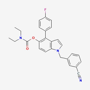 1-[(3-Cyanophenyl)methyl]-4-(4-fluorophenyl)-1H-indol-5-YL N,N-diethylcarbamate