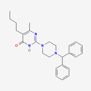 5-butyl-2-[4-(diphenylmethyl)piperazin-1-yl]-6-methylpyrimidin-4(3H)-one