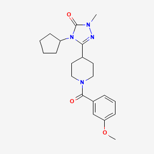 4-cyclopentyl-5-[1-(3-methoxybenzoyl)-4-piperidyl]-2-methyl-2,4-dihydro-3H-1,2,4-triazol-3-one