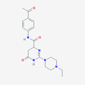 N-(4-acetylphenyl)-2-(4-ethylpiperazin-1-yl)-6-oxo-3,4,5,6-tetrahydropyrimidine-4-carboxamide