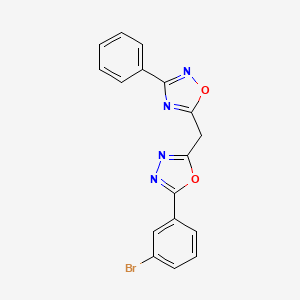 5-{[5-(3-Bromophenyl)-1,3,4-oxadiazol-2-yl]methyl}-3-phenyl-1,2,4-oxadiazole