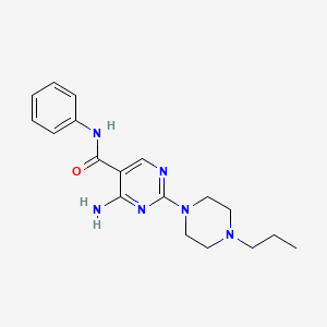 4-amino-N-phenyl-2-(4-propylpiperazin-1-yl)pyrimidine-5-carboxamide