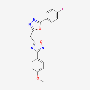 5-{[5-(4-Fluorophenyl)-1,3,4-oxadiazol-2-yl]methyl}-3-(4-methoxyphenyl)-1,2,4-oxadiazole