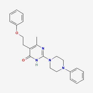 6-methyl-5-(2-phenoxyethyl)-2-(4-phenylpiperazin-1-yl)pyrimidin-4(3H)-one