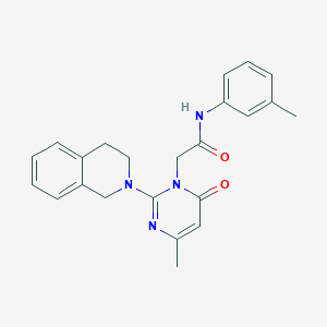 2-[2-(3,4-dihydroisoquinolin-2(1H)-yl)-4-methyl-6-oxopyrimidin-1(6H)-yl]-N-(3-methylphenyl)acetamide