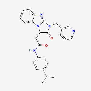 2-[2-oxo-1-(pyridin-3-ylmethyl)-2,3-dihydro-1H-imidazo[1,2-a]benzimidazol-3-yl]-N-[4-(propan-2-yl)phenyl]acetamide