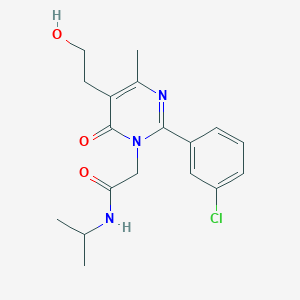 2-[2-(3-chlorophenyl)-5-(2-hydroxyethyl)-4-methyl-6-oxopyrimidin-1(6H)-yl]-N-(propan-2-yl)acetamide