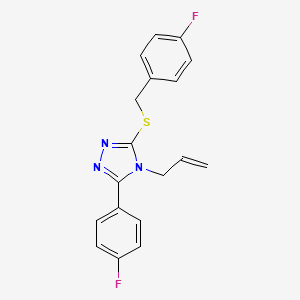 3-[(4-fluorobenzyl)sulfanyl]-5-(4-fluorophenyl)-4-(prop-2-en-1-yl)-4H-1,2,4-triazole