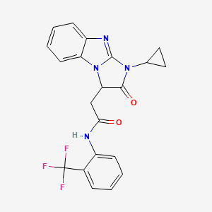 2-(1-cyclopropyl-2-oxo-2,3-dihydro-1H-imidazo[1,2-a]benzimidazol-3-yl)-N-[2-(trifluoromethyl)phenyl]acetamide