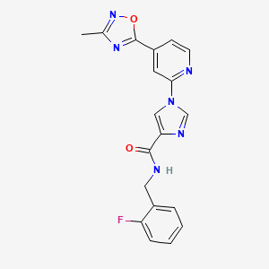 N-(2-fluorobenzyl)-1-[4-(3-methyl-1,2,4-oxadiazol-5-yl)pyridin-2-yl]-1H-imidazole-4-carboxamide