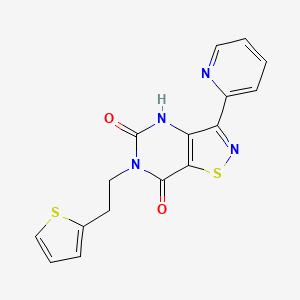 3-(pyridin-2-yl)-6-[2-(thiophen-2-yl)ethyl][1,2]thiazolo[4,5-d]pyrimidine-5,7(4H,6H)-dione