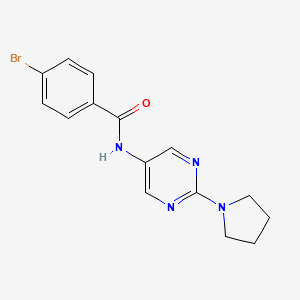 4-Bromo-N-[2-(pyrrolidin-1-YL)pyrimidin-5-YL]benzamide