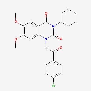 1-[2-(4-chlorophenyl)-2-oxoethyl]-3-cyclohexyl-6,7-dimethoxyquinazoline-2,4(1H,3H)-dione