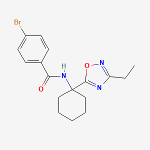 4-bromo-N-[1-(3-ethyl-1,2,4-oxadiazol-5-yl)cyclohexyl]benzamide