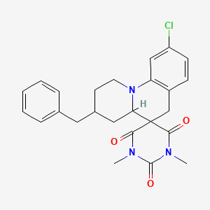 3'-Benzyl-9'-chloro-1,5-dimethyl-1',2',3',4',4'A,6'-hexahydrospiro[1,5-diazinane-3,5'-pyrido[1,2-A]quinoline]-2,4,6-trione