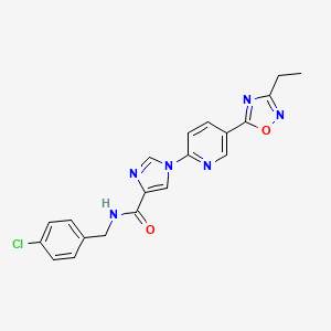 N-(4-chlorobenzyl)-1-[5-(3-ethyl-1,2,4-oxadiazol-5-yl)pyridin-2-yl]-1H-imidazole-4-carboxamide