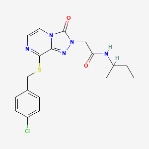 N-(butan-2-yl)-2-{8-[(4-chlorobenzyl)sulfanyl]-3-oxo[1,2,4]triazolo[4,3-a]pyrazin-2(3H)-yl}acetamide