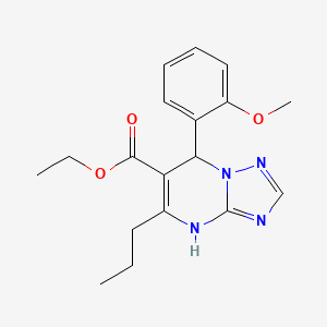 Ethyl 7-(2-methoxyphenyl)-5-propyl-4,7-dihydro[1,2,4]triazolo[1,5-a]pyrimidine-6-carboxylate