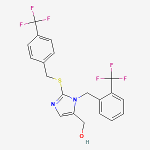 (1-[2-(trifluoromethyl)benzyl]-2-{[4-(trifluoromethyl)benzyl]sulfanyl}-1H-imidazol-5-yl)methanol