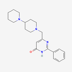 molecular formula C21H28N4O B11193451 6-(1,4'-bipiperidin-1'-ylmethyl)-2-phenylpyrimidin-4(3H)-one 