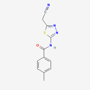 N-[5-(cyanomethyl)-1,3,4-thiadiazol-2-yl]-4-methylbenzamide