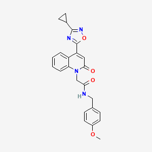 2-[4-(3-cyclopropyl-1,2,4-oxadiazol-5-yl)-2-oxoquinolin-1(2H)-yl]-N-(4-methoxybenzyl)acetamide