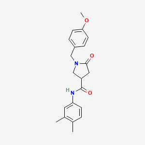 N-(3,4-dimethylphenyl)-1-(4-methoxybenzyl)-5-oxopyrrolidine-3-carboxamide