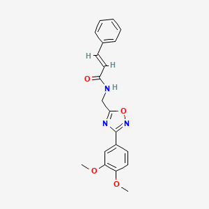 (2E)-N-{[3-(3,4-dimethoxyphenyl)-1,2,4-oxadiazol-5-yl]methyl}-3-phenylprop-2-enamide