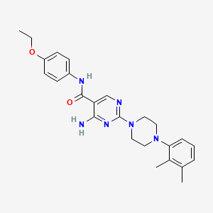 4-amino-2-[4-(2,3-dimethylphenyl)piperazin-1-yl]-N-(4-ethoxyphenyl)pyrimidine-5-carboxamide