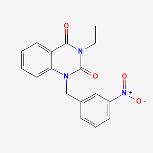 3-Ethyl-1-[(3-nitrophenyl)methyl]quinazoline-2,4-dione