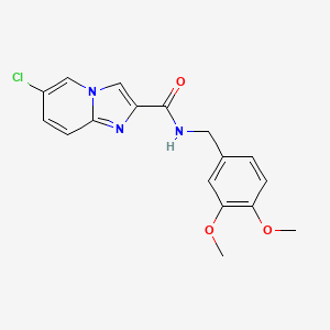 6-chloro-N-(3,4-dimethoxybenzyl)imidazo[1,2-a]pyridine-2-carboxamide