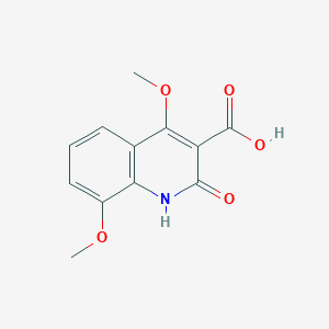 molecular formula C12H11NO5 B11193637 4,8-Dimethoxy-2-oxo-1,2-dihydroquinoline-3-carboxylic acid CAS No. 522-49-6