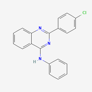 molecular formula C20H14ClN3 B11193649 2-(4-chlorophenyl)-N-phenylquinazolin-4-amine 